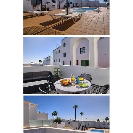 度假居 Sea Waves Lanzarote- 500m From Playa Grande, Pool And Terrace By Lanzarote 卡门港